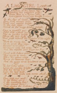 無邪気さと経験の歌、プレート44、失われた少女（ベントレー51） 作： William Blake